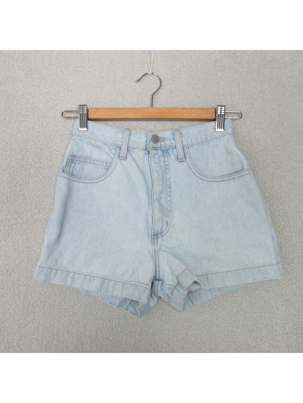Vintage Guess Jeans Shorts Womens 26 High Rise Light Wash Denim 24x2.5